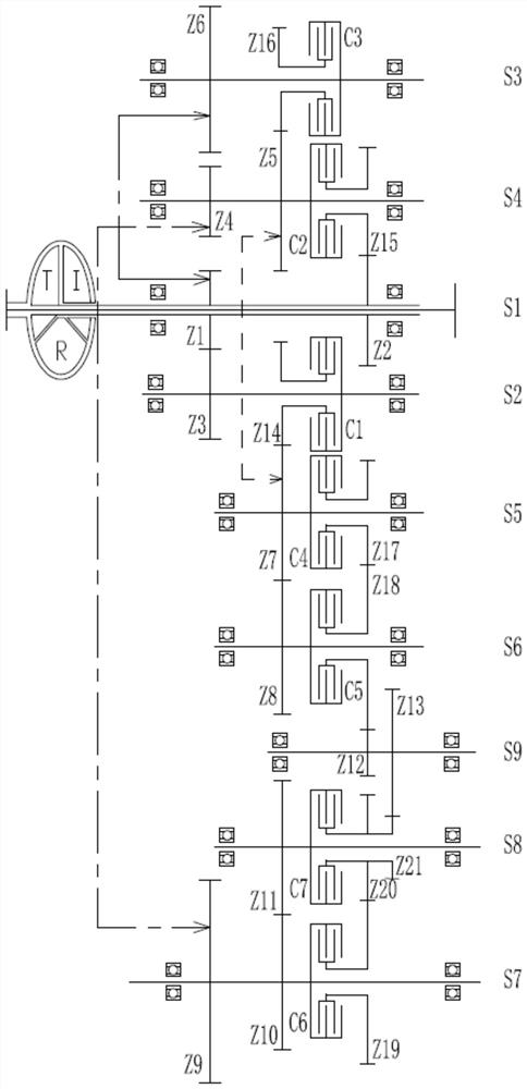 Modular design gearbox and gear implementing method