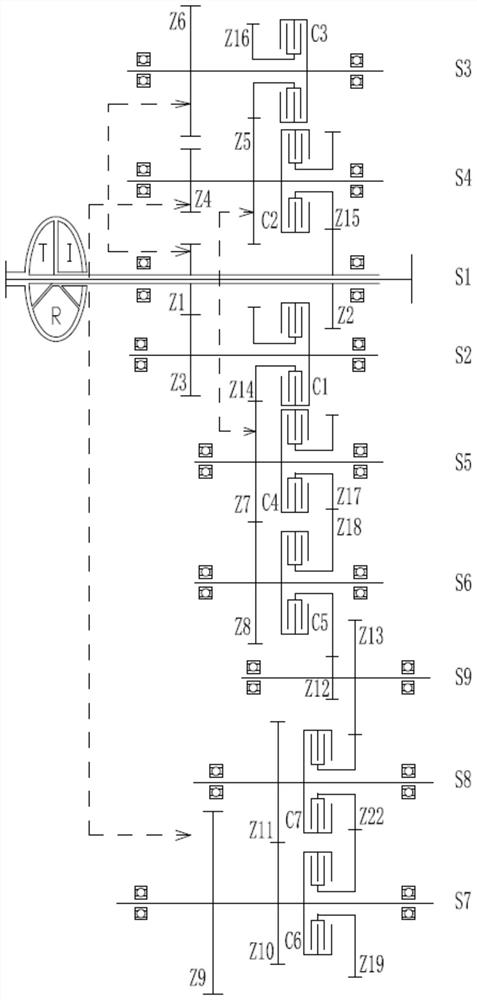 Modular design gearbox and gear implementing method