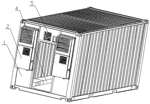 Direct-current direct-drive container battery pack temperature adjusting system