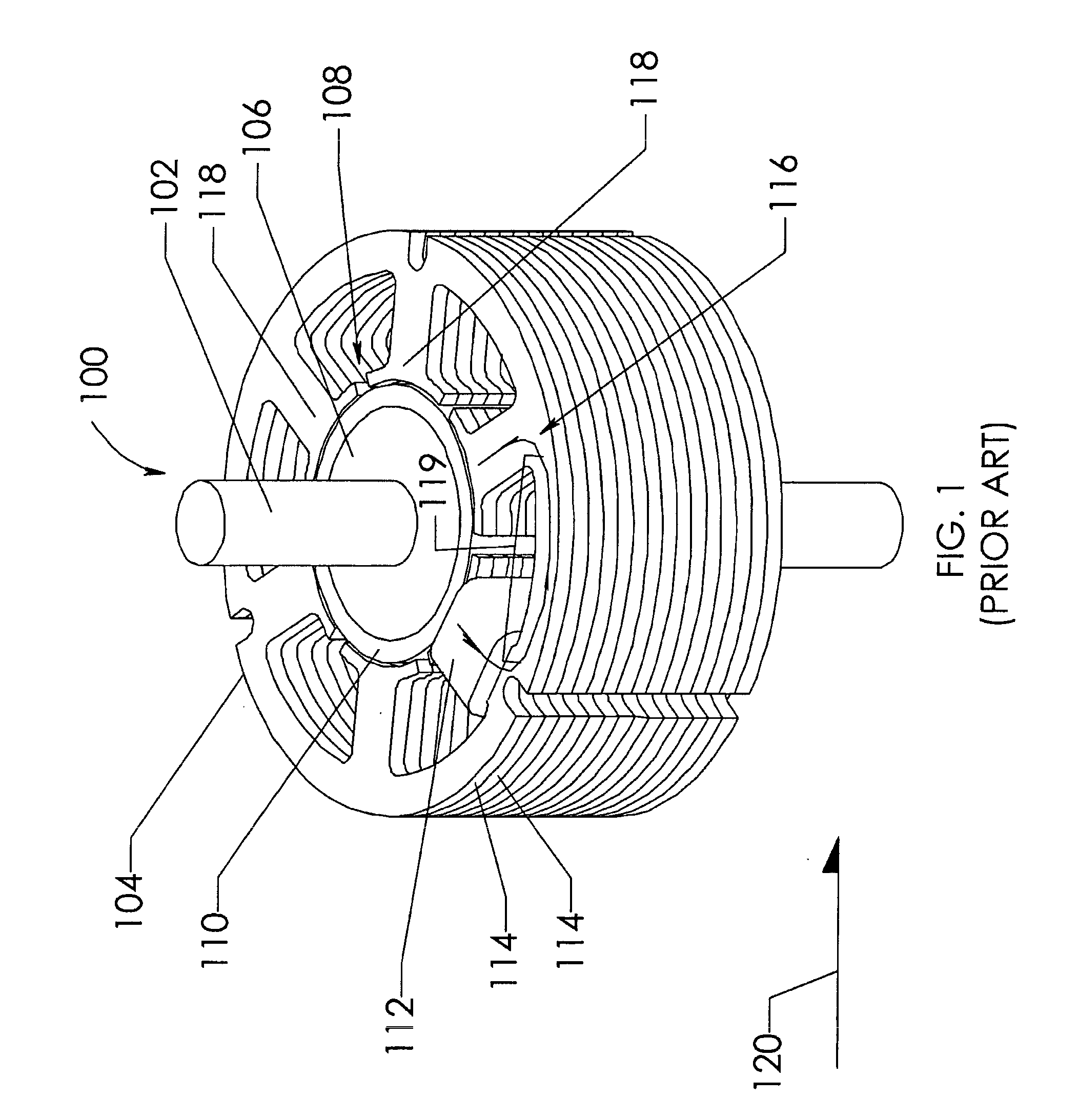 Stator and rotor-stator structures for electrodynamic machines