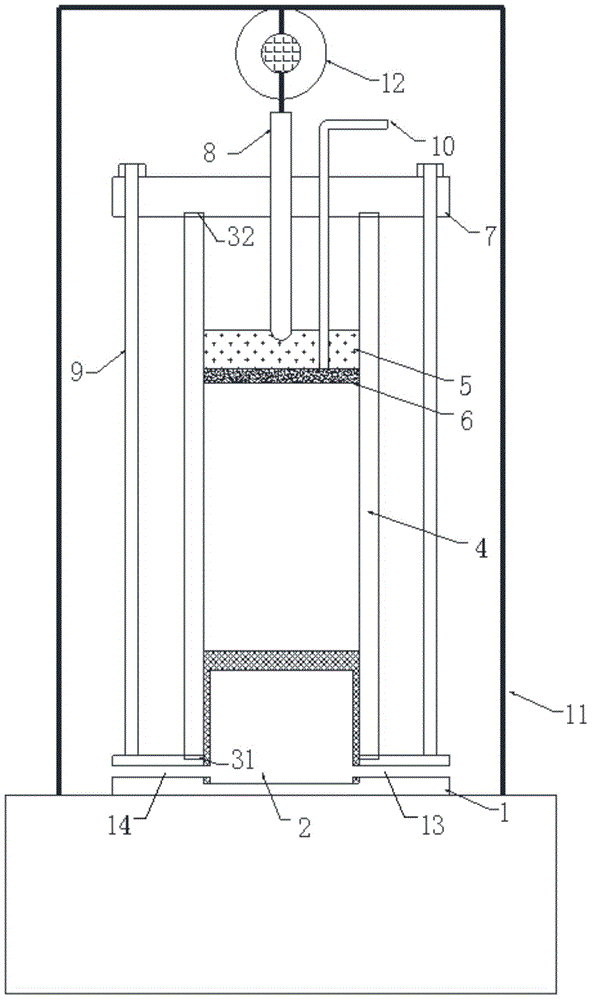 Test device for measuring frost heaving force and frost heaving capacity of artificial frozen-thawed soil