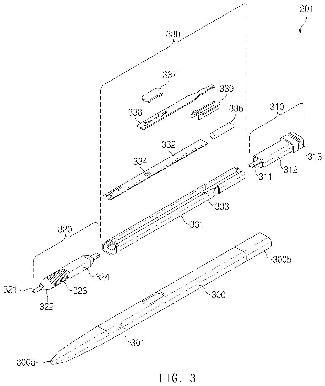 Structure of digital pen including antenna