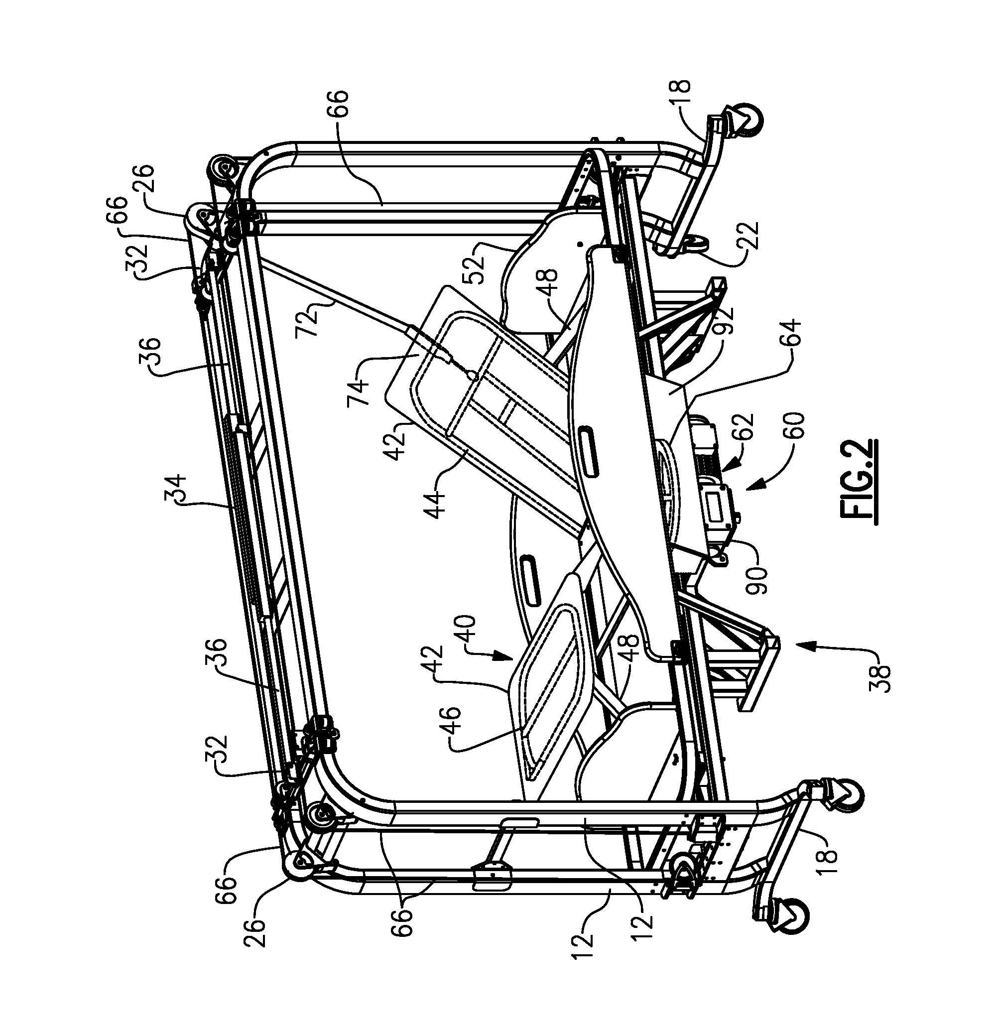 Passive mobility exercise and range-of-motion bed apparatus