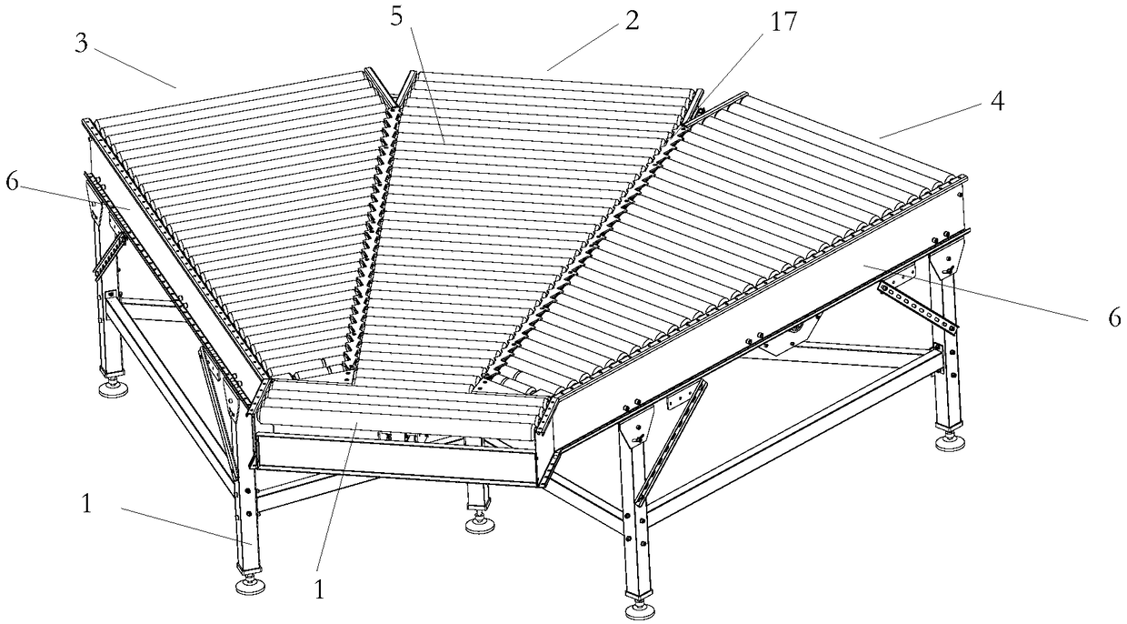 Frictional type roller combining device