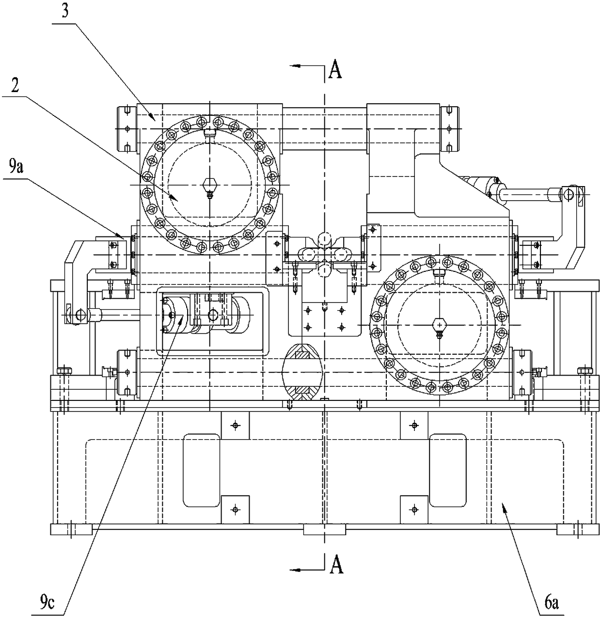 Chain stretching and correcting machine