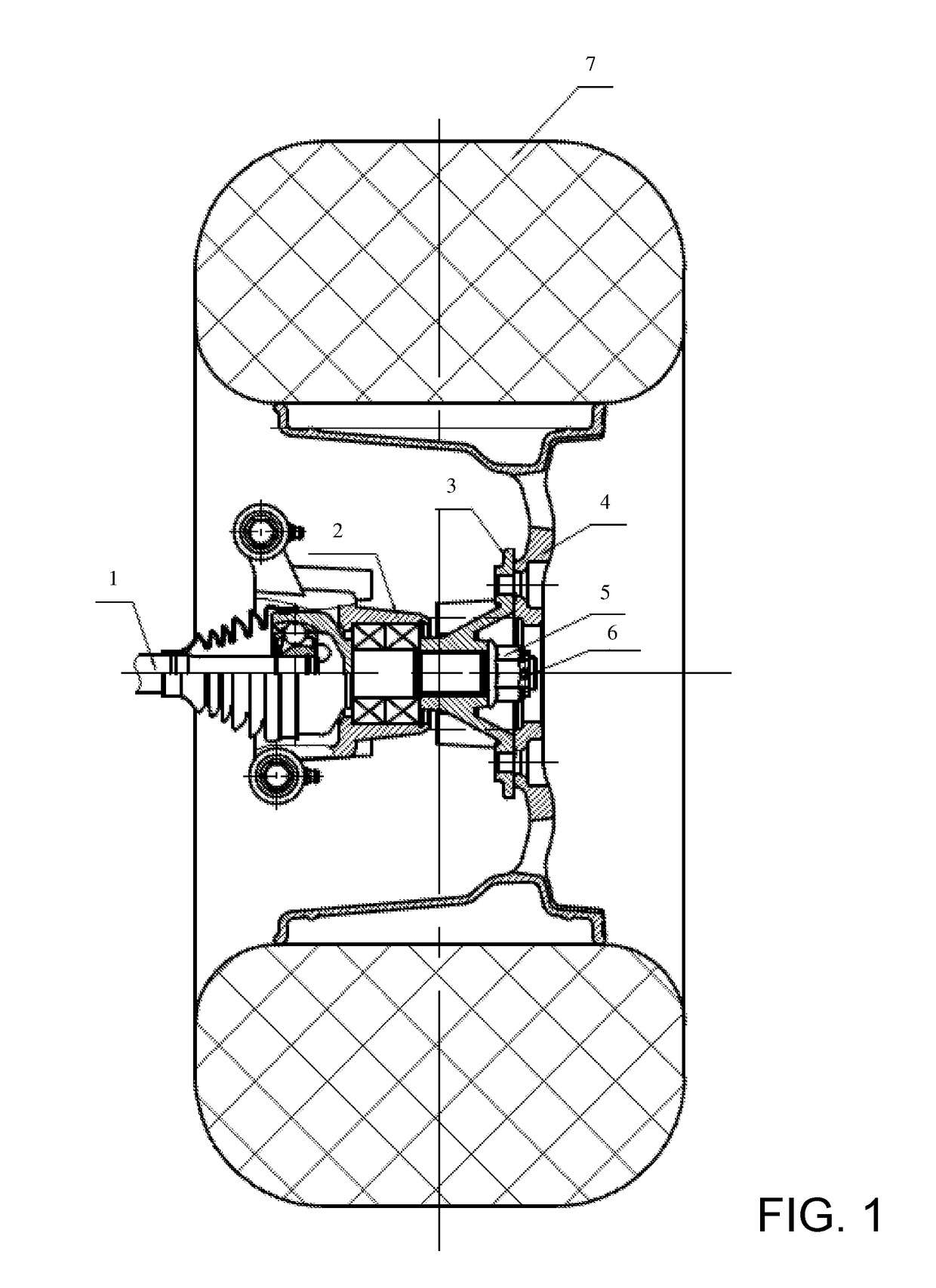 Connecting Structure Mounting Wheel To Half Shaft