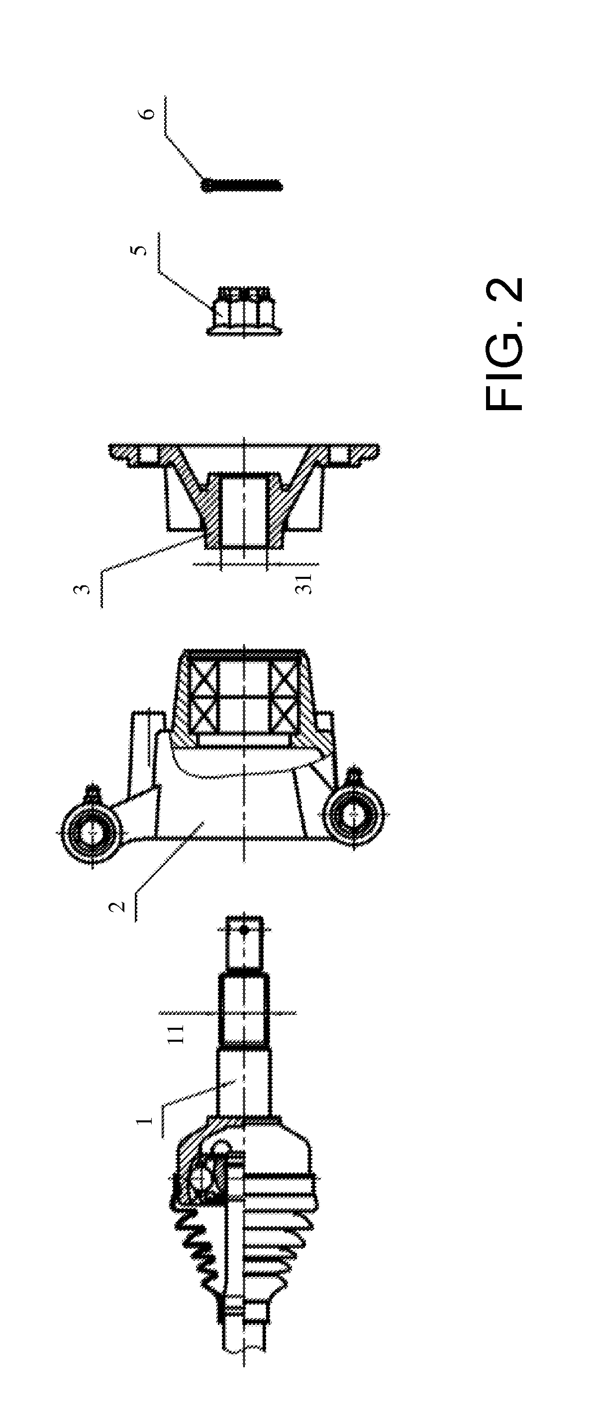 Connecting Structure Mounting Wheel To Half Shaft