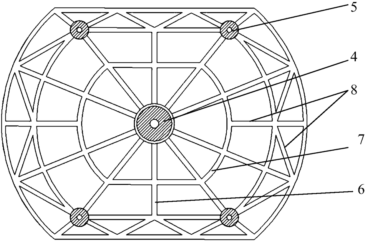 Skin reinforced structure antenna reflector and preparation method thereof