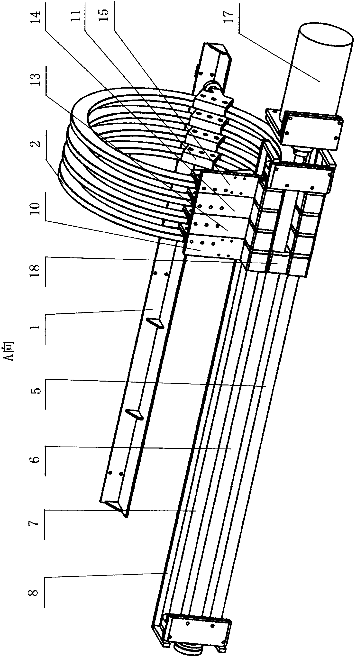 Longitudinal magnetization moving coil device for plain shaft and crank shaft magnetic particle inspection