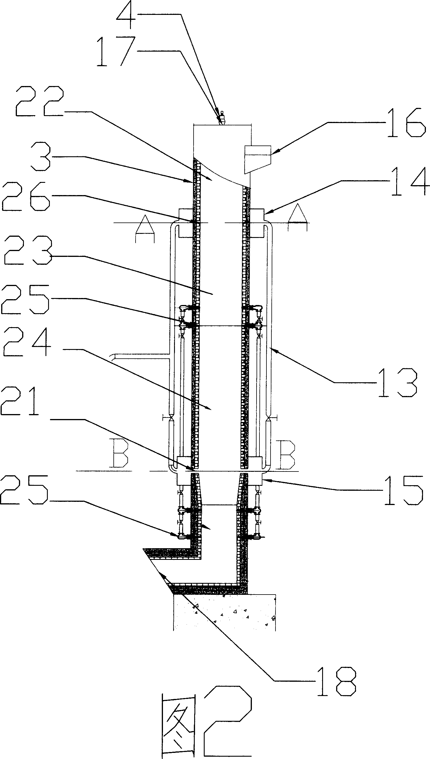 Device for preparing aluminum oxide self-efflorescence grog by fusion method and preparation method thereof