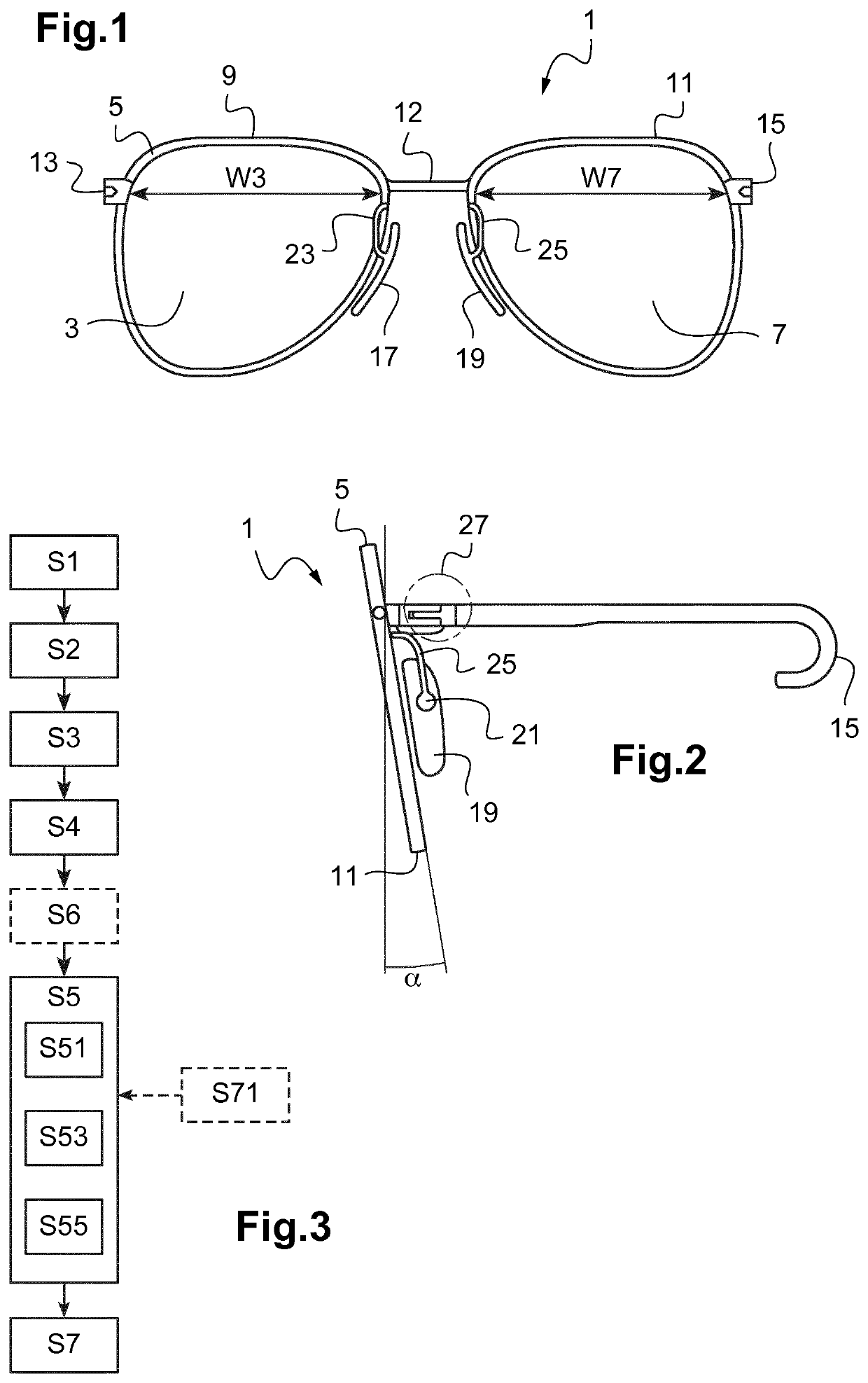 Method for determining an optical equipment adapted to a wearer and processing device for determining an optical equipment adapted to a wearer