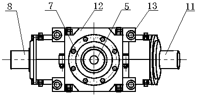 Transmission system used for slotting machine in water conservancy engineering