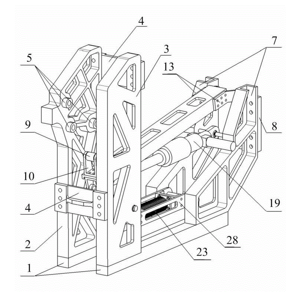 Horizontal testing device for reliability test of aircraft landing gear door uplock