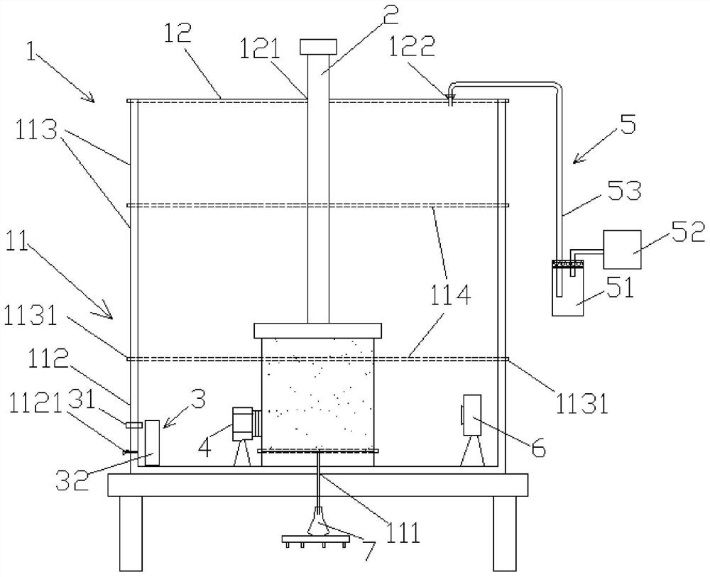 Concrete load environment permeability test equipment