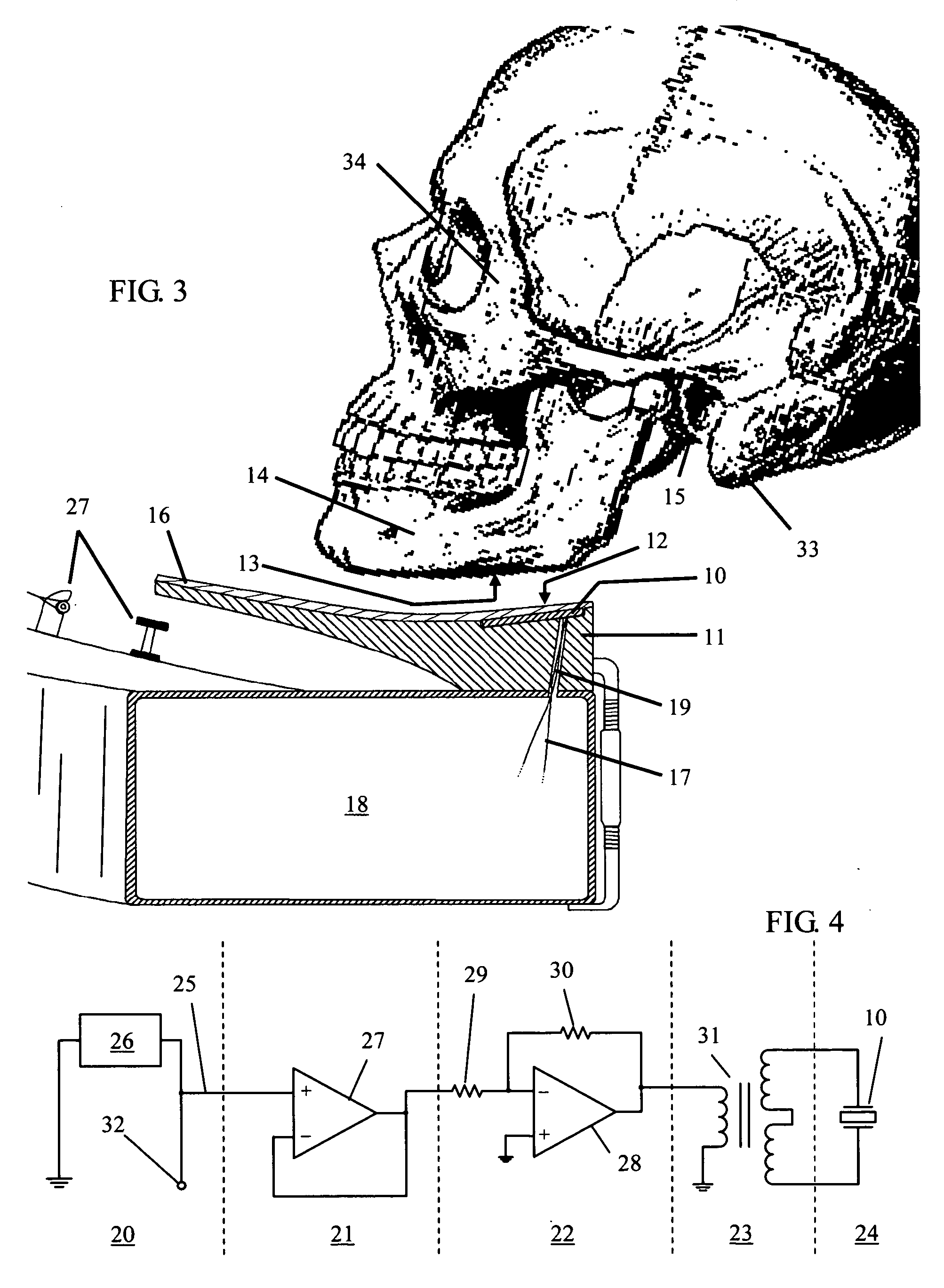 Musical instrument with bone conduction monitor