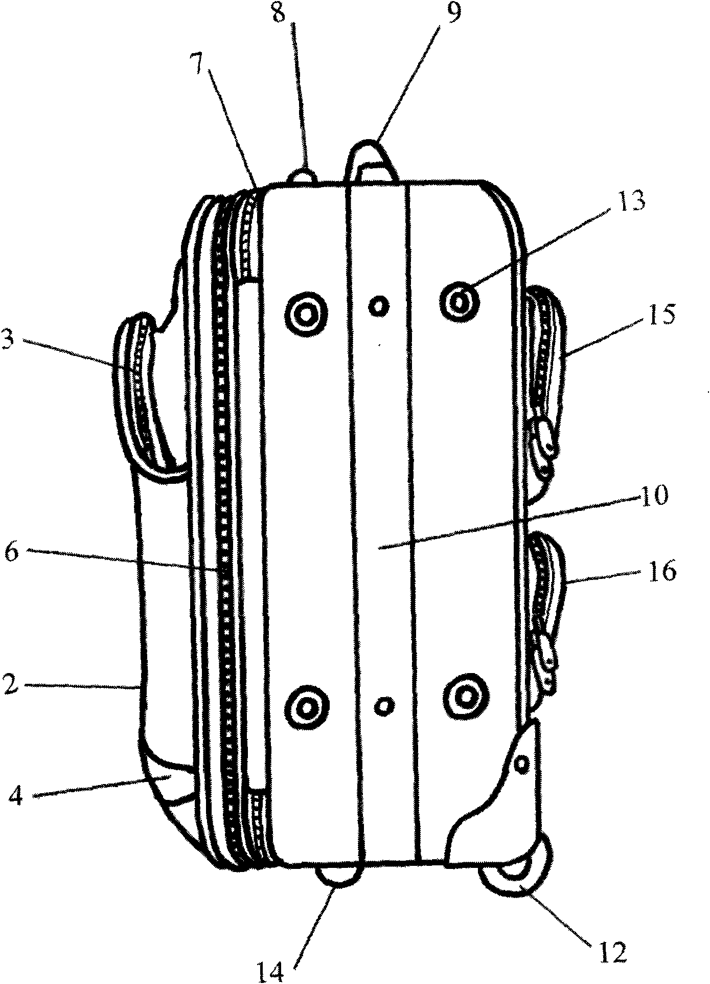 Draw-lift box with two decorative ribbons on front surface