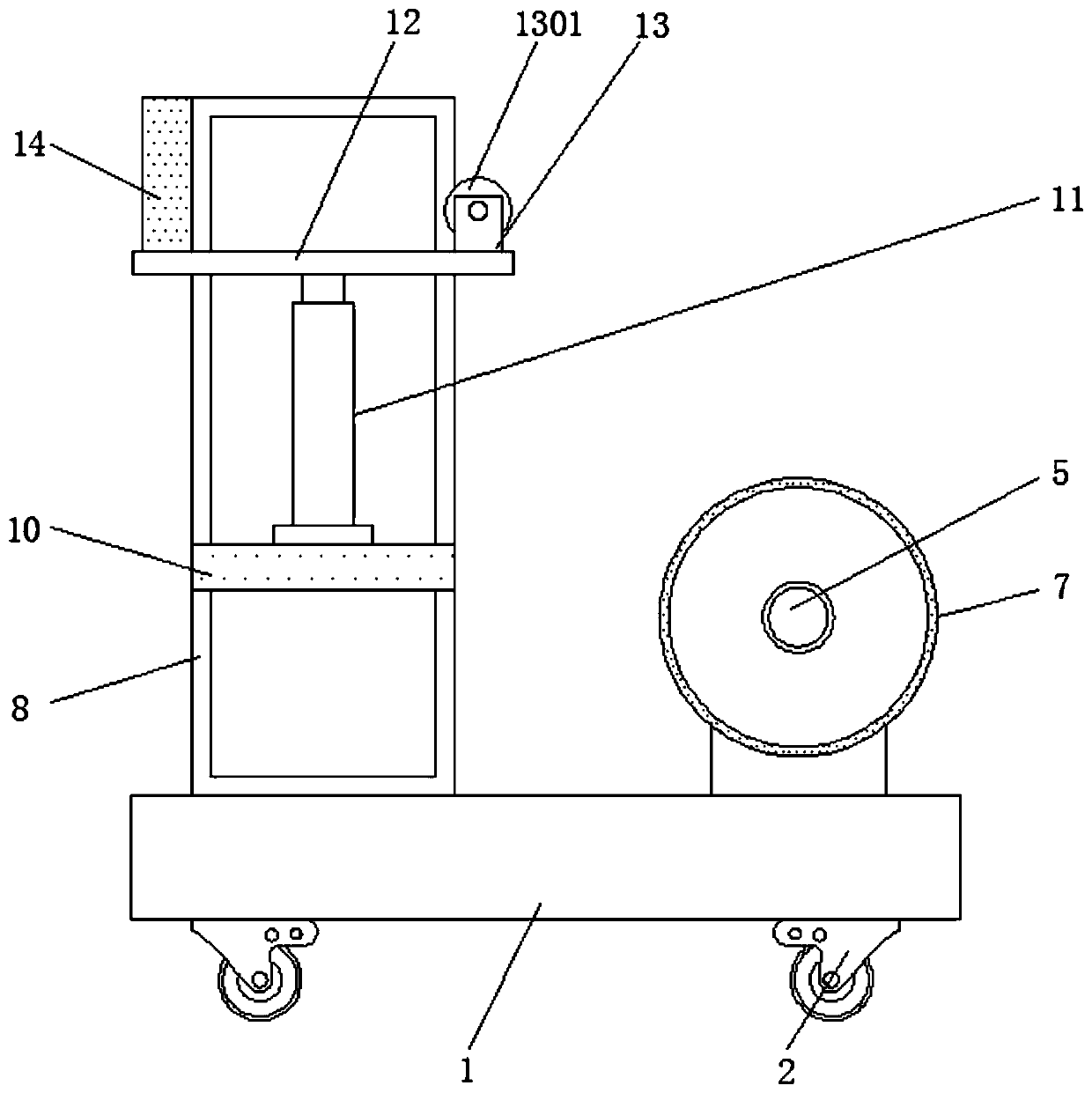 Connecting wire stringing device with winding function