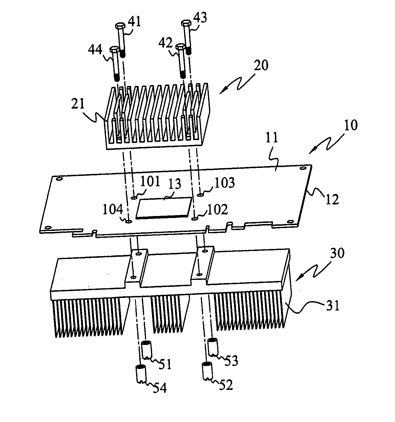 Circuit board having heat dissipation through holes