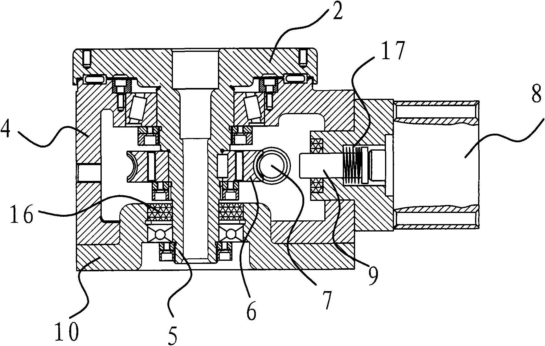 Rotary table transmission device of numerical control drilling machine