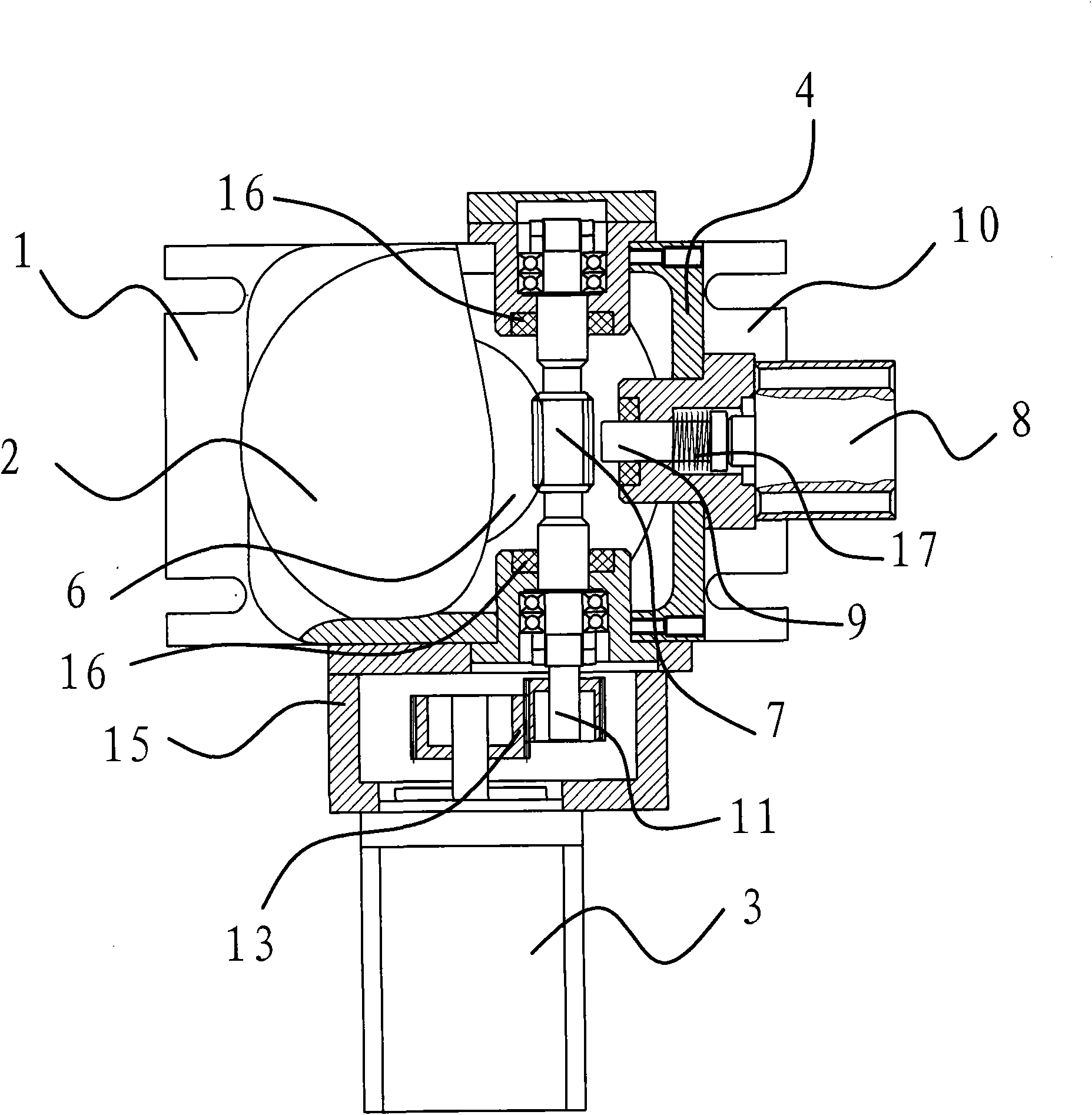 Rotary table transmission device of numerical control drilling machine