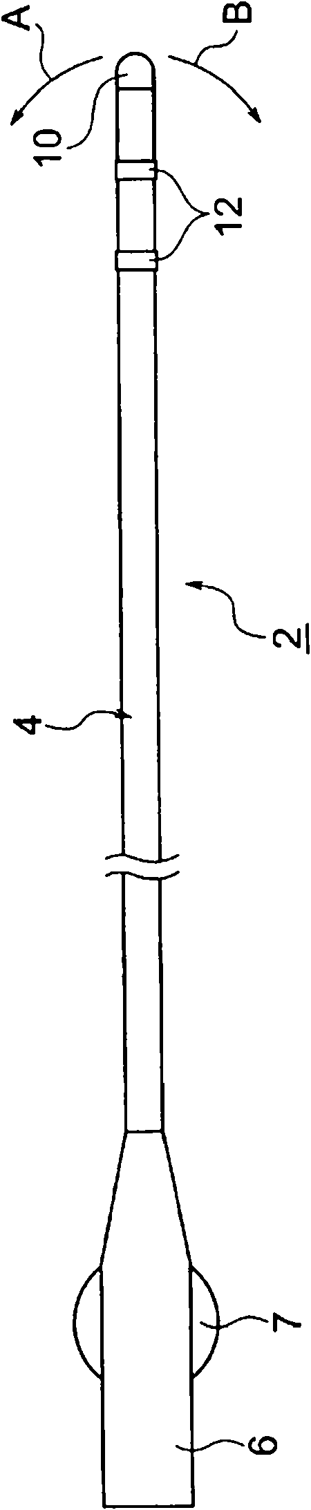 Catheter having deflectable leading end