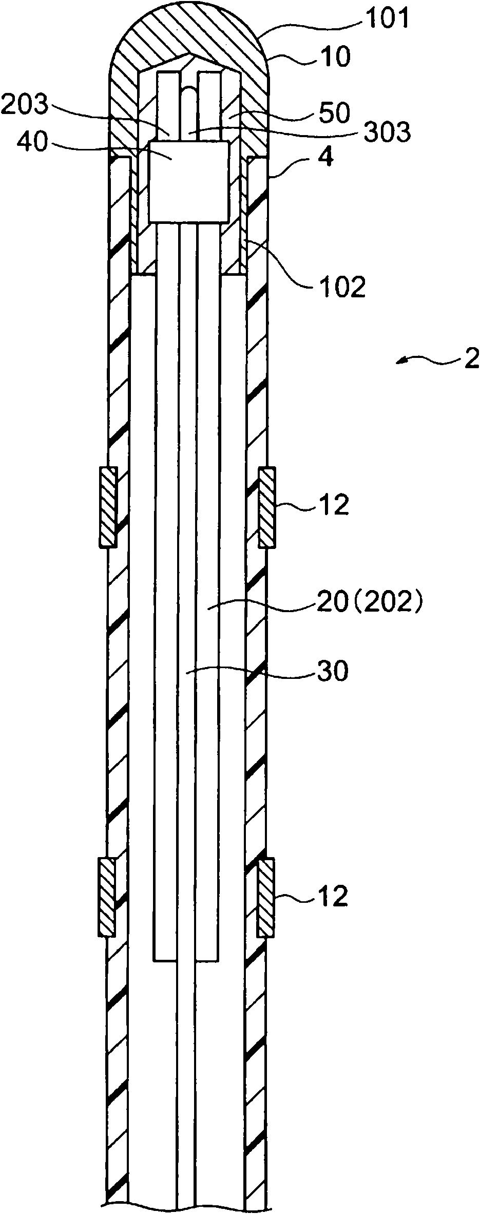 Catheter having deflectable leading end