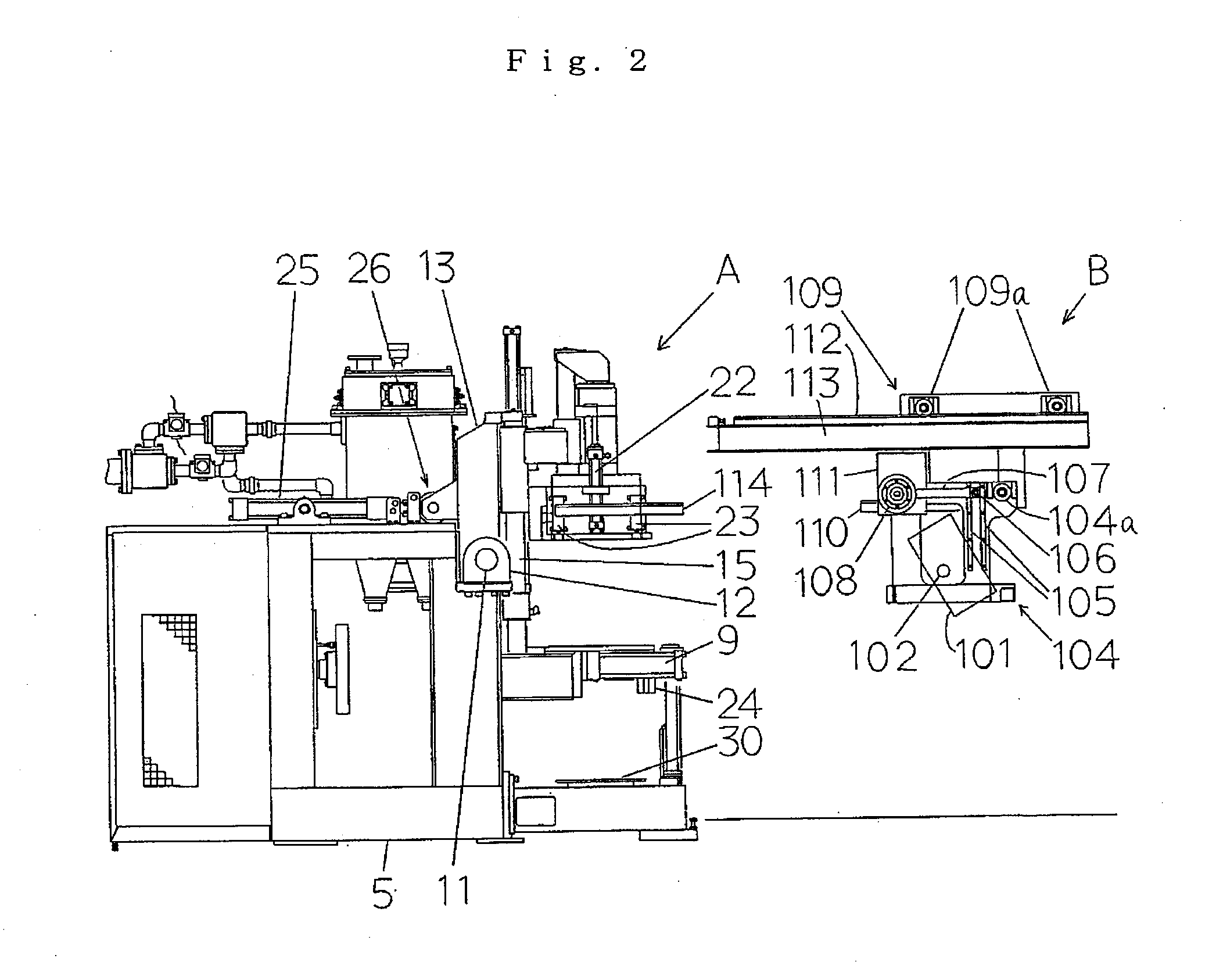 Core-setting apparatus used for a molding apparatus and a method for setting a core