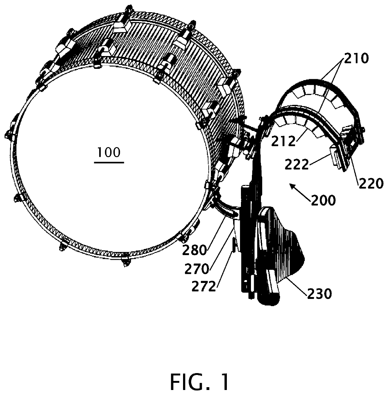 Instrument carrier with articulating back brace