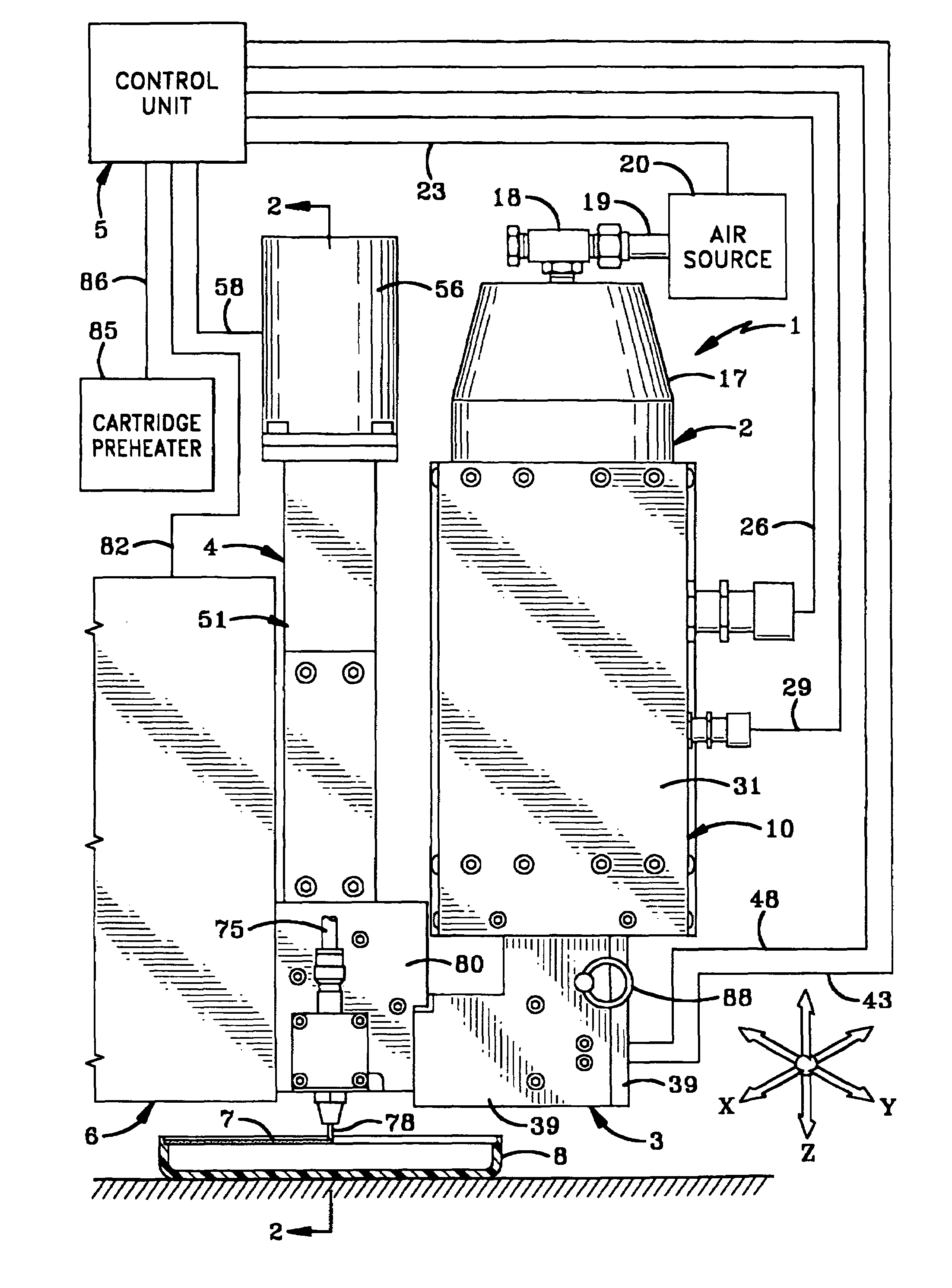 Method and apparatus for dispensing a hot-melt adhesive