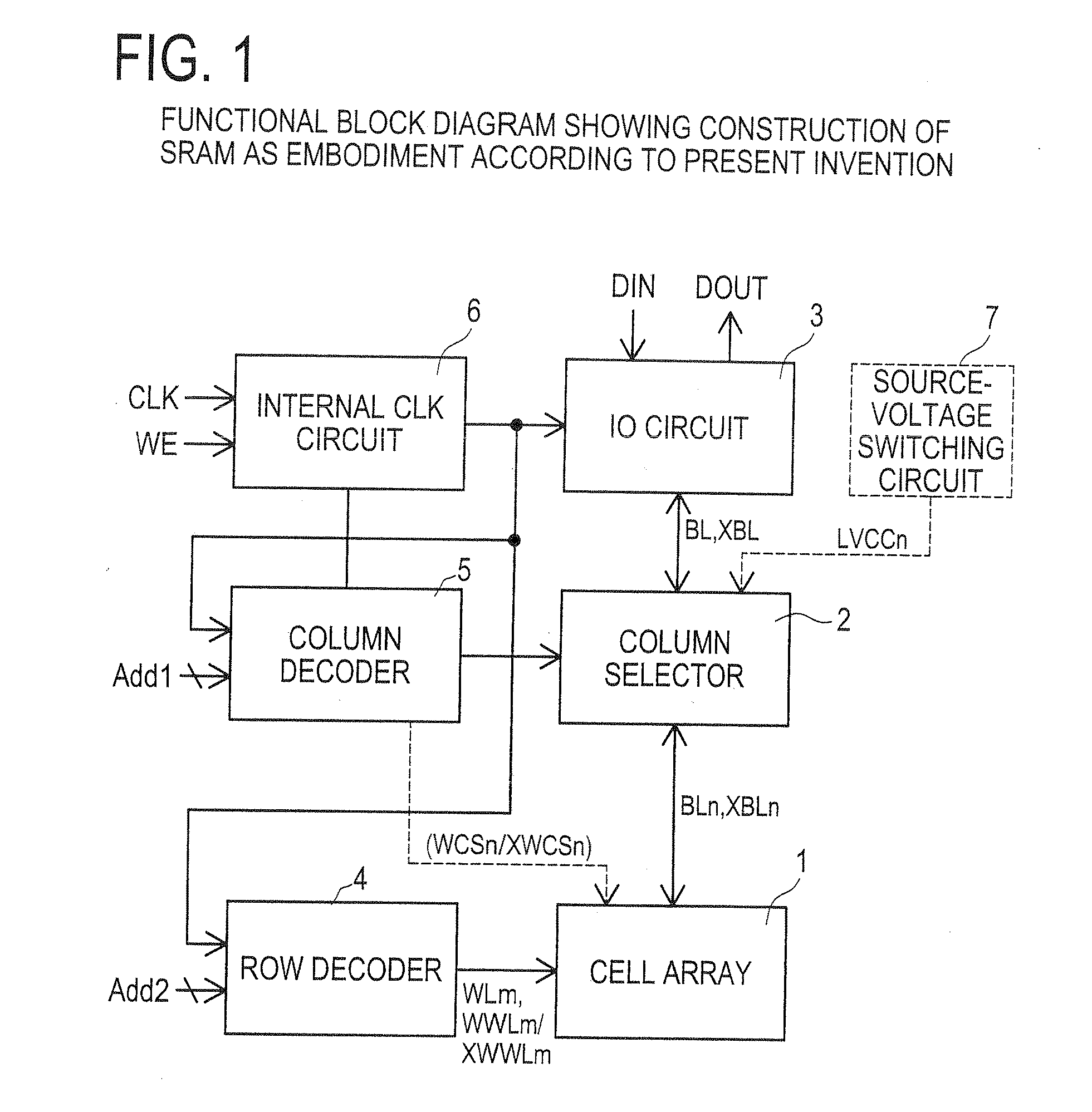 Semiconductor memory which enables reliable data writing with low supply voltage by improving the conductance via access transistors during write operation