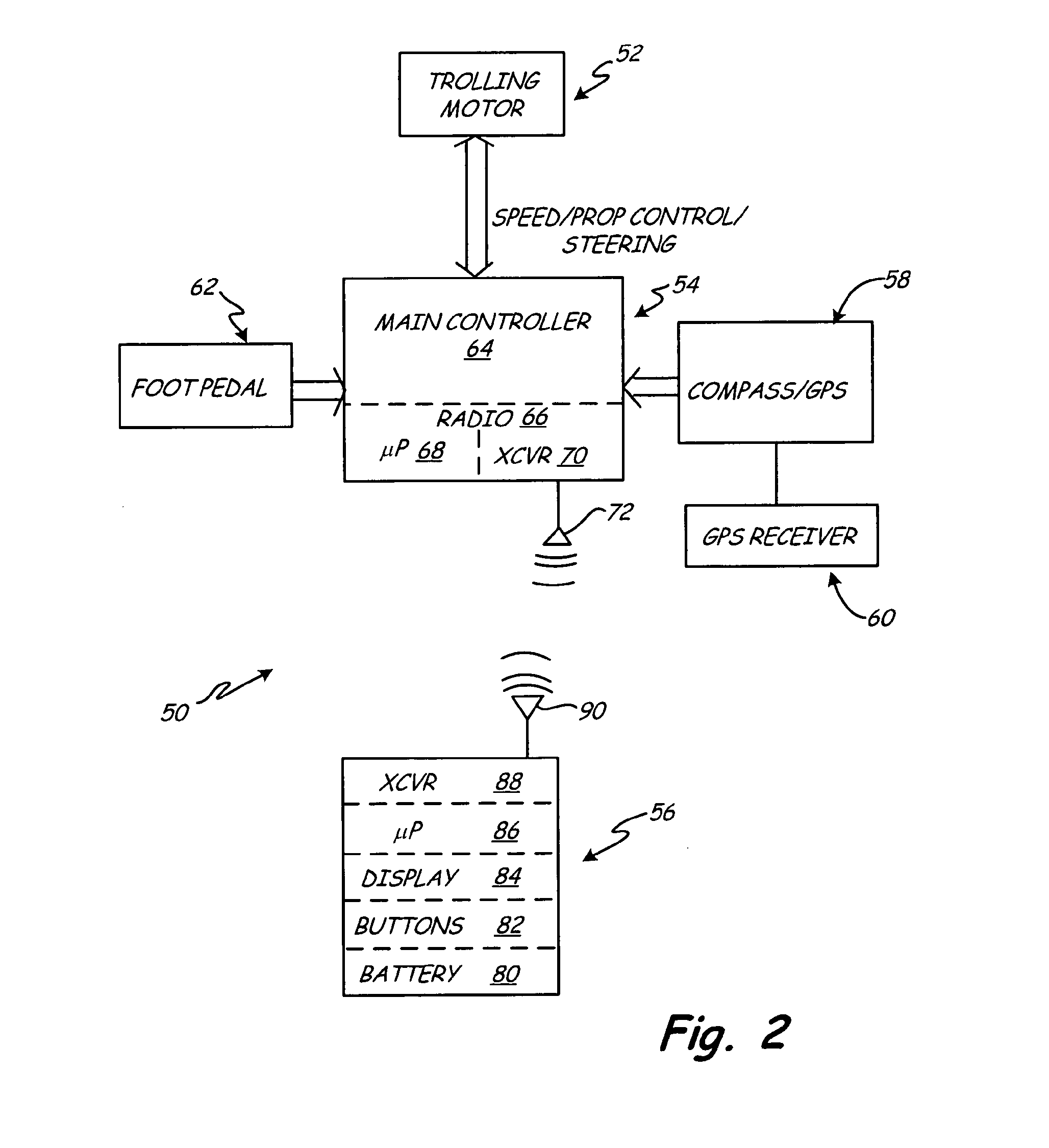 Bidirectional wireless controls for marine devices