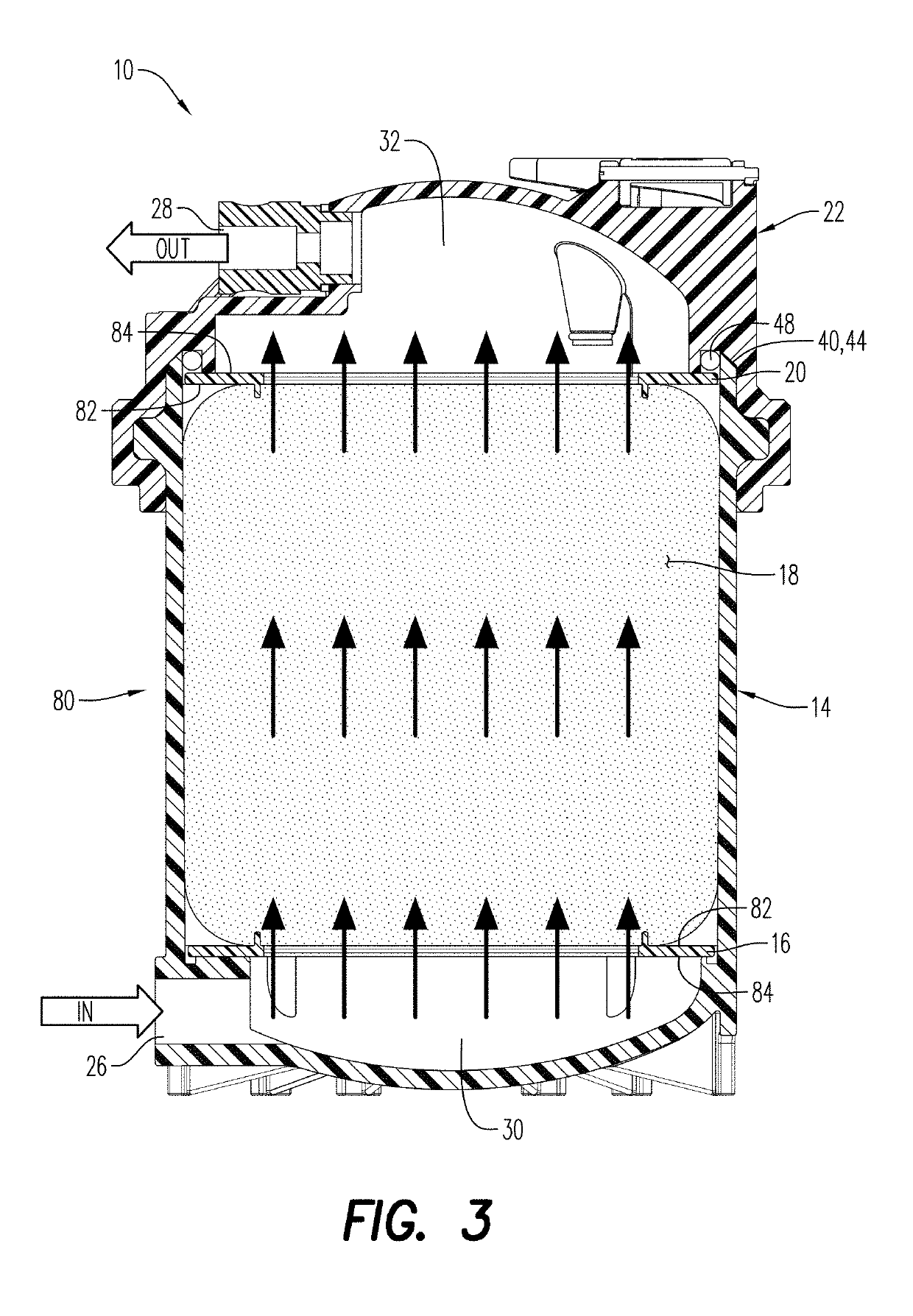 Filter assembly with locking cover