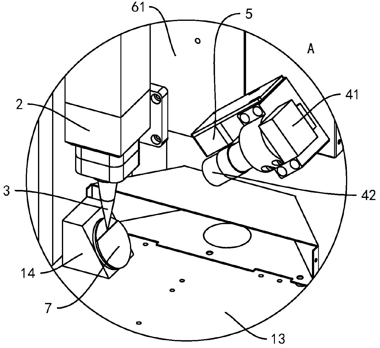 Laser plane machining device