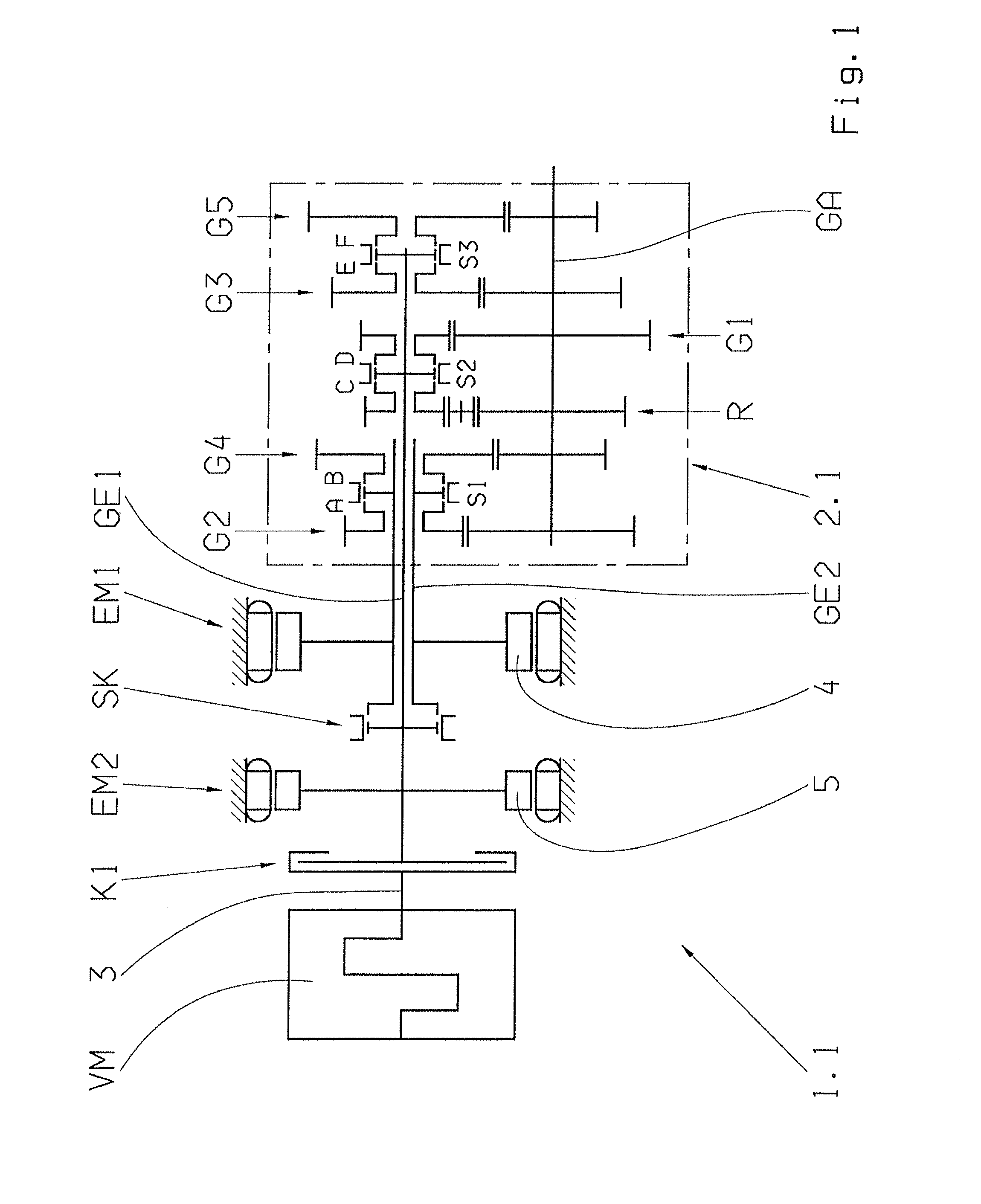 Hybrid drive of a motor vehicle and method for controlling a hybrid drive