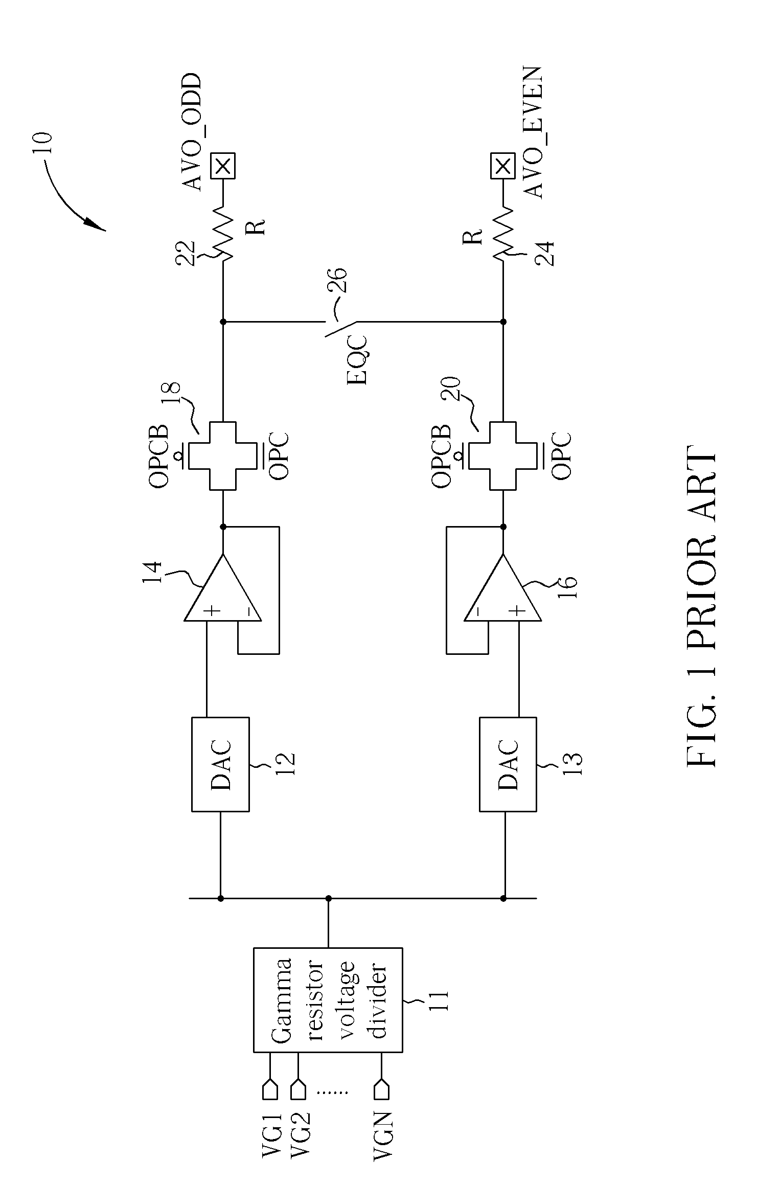 Source driver with charge sharing