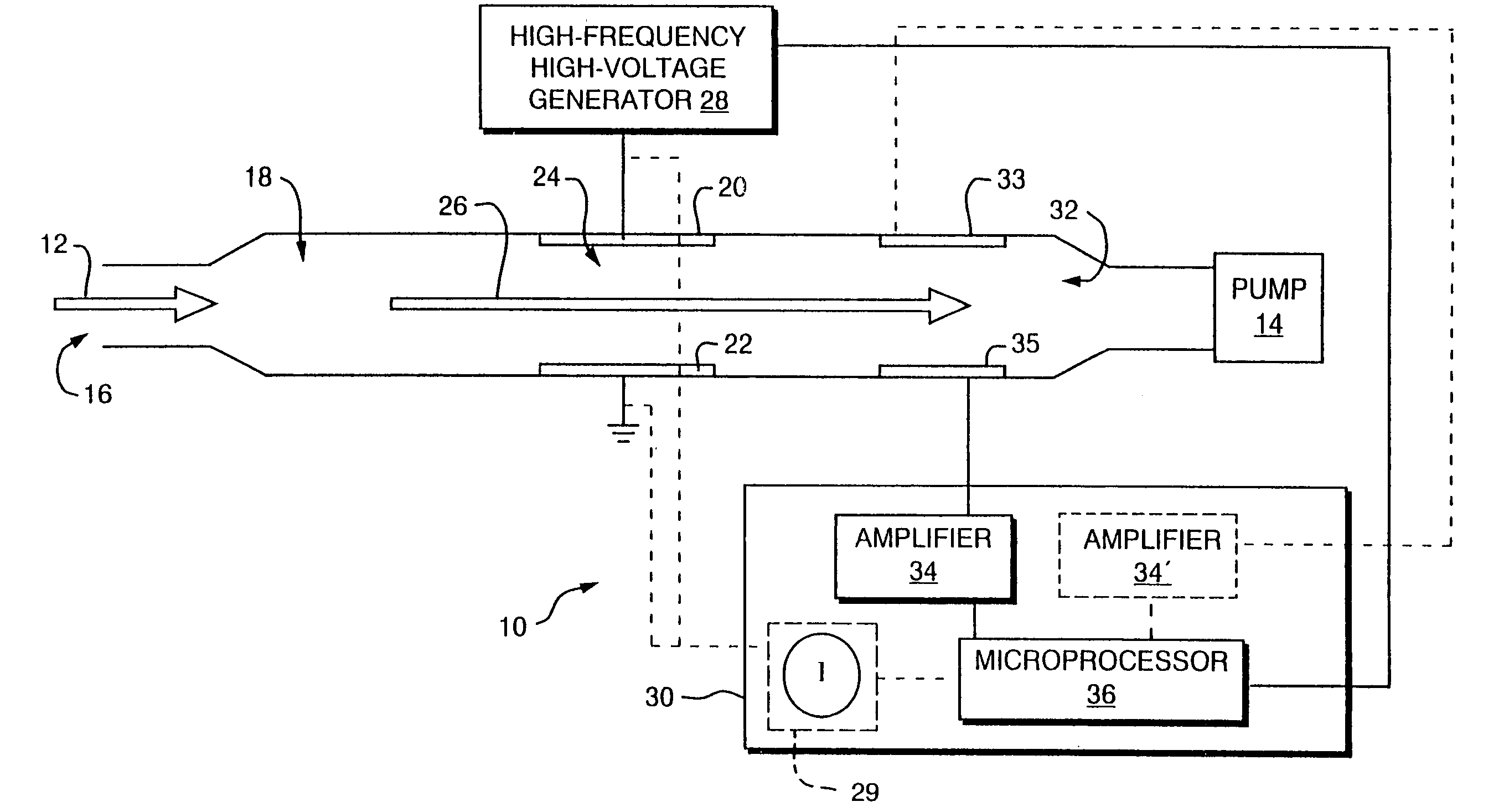 Micromachined field asymmetric ion mobility filter and detection system