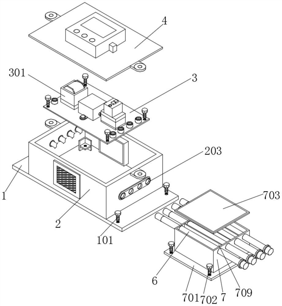 Power-intelligently adjustable distributed LED power supply for railway compartment