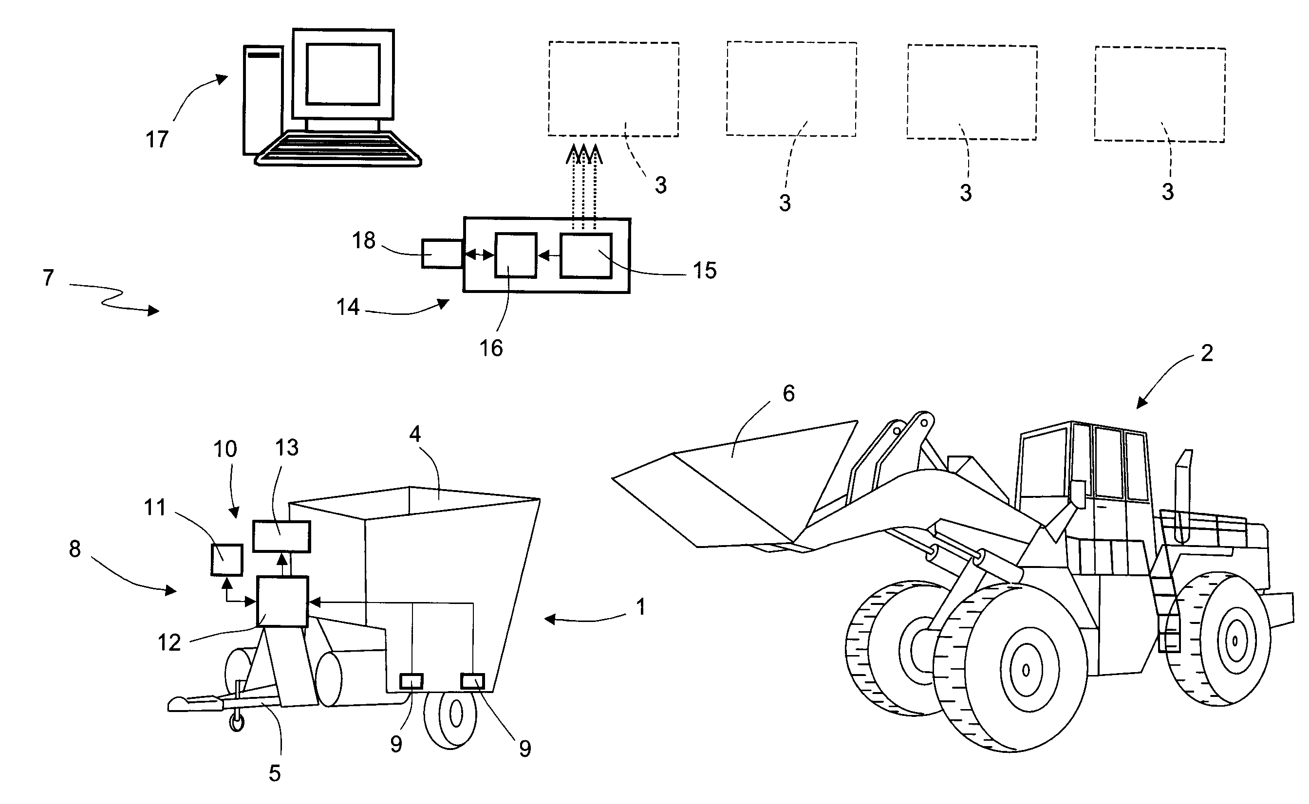 Method for controlling loading of foods in a food mixing unit and corresponding control apparatus