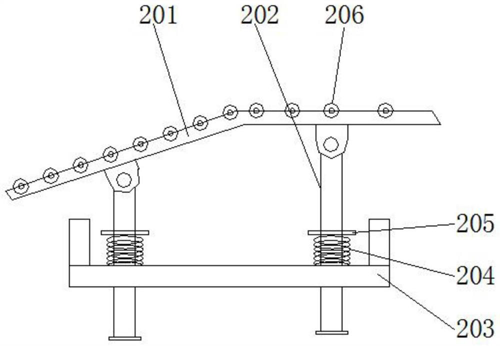 Packing box forming, pushing and distributing device