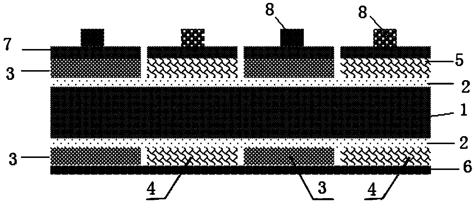 Back emitter symmetric hetero-junction solar cell and preparation method thereof