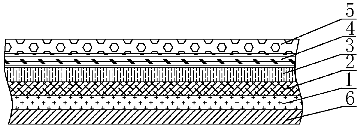 Anhydrous low-cost imitation electroplating film and surface treatment method thereof