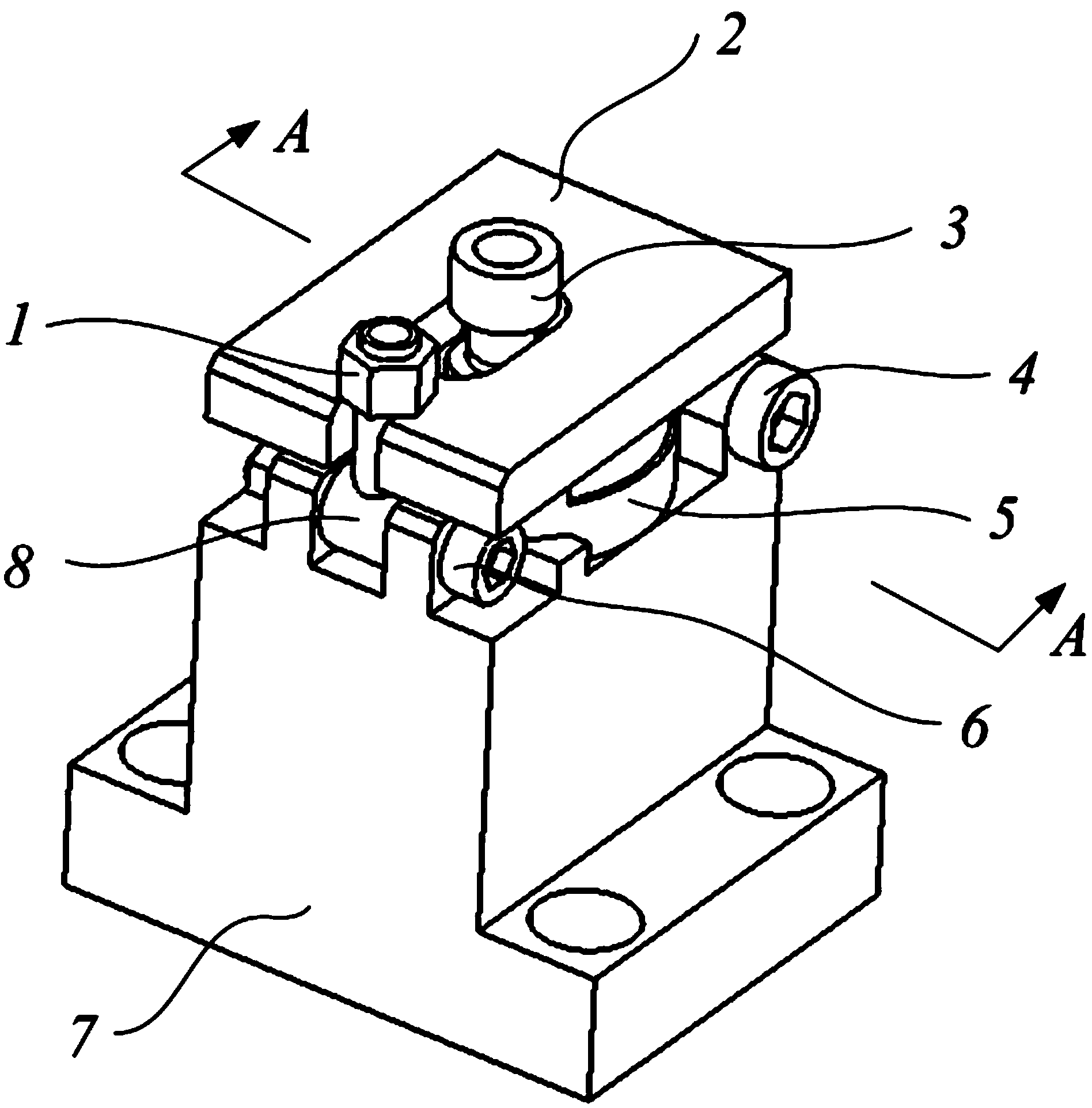 Tubular-elastic part clamping device