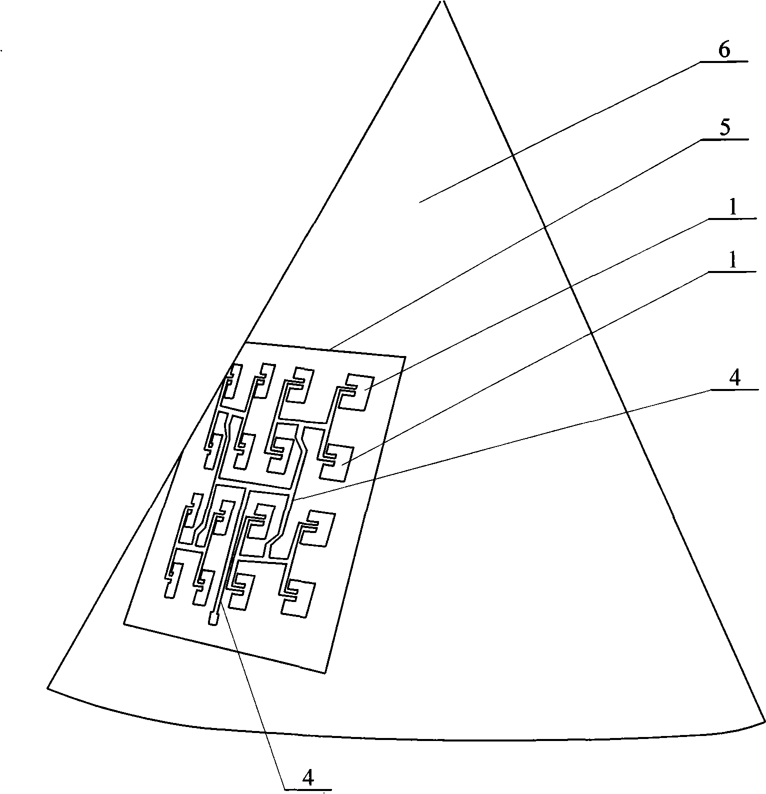 A mm wave section 4x4 cone common-shape dual-frequency micro-belt antenna and its design method