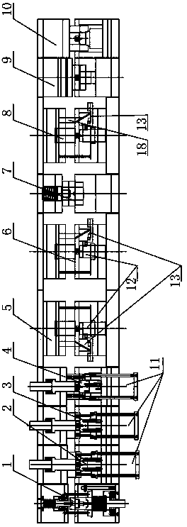 Lock support transferring die structure