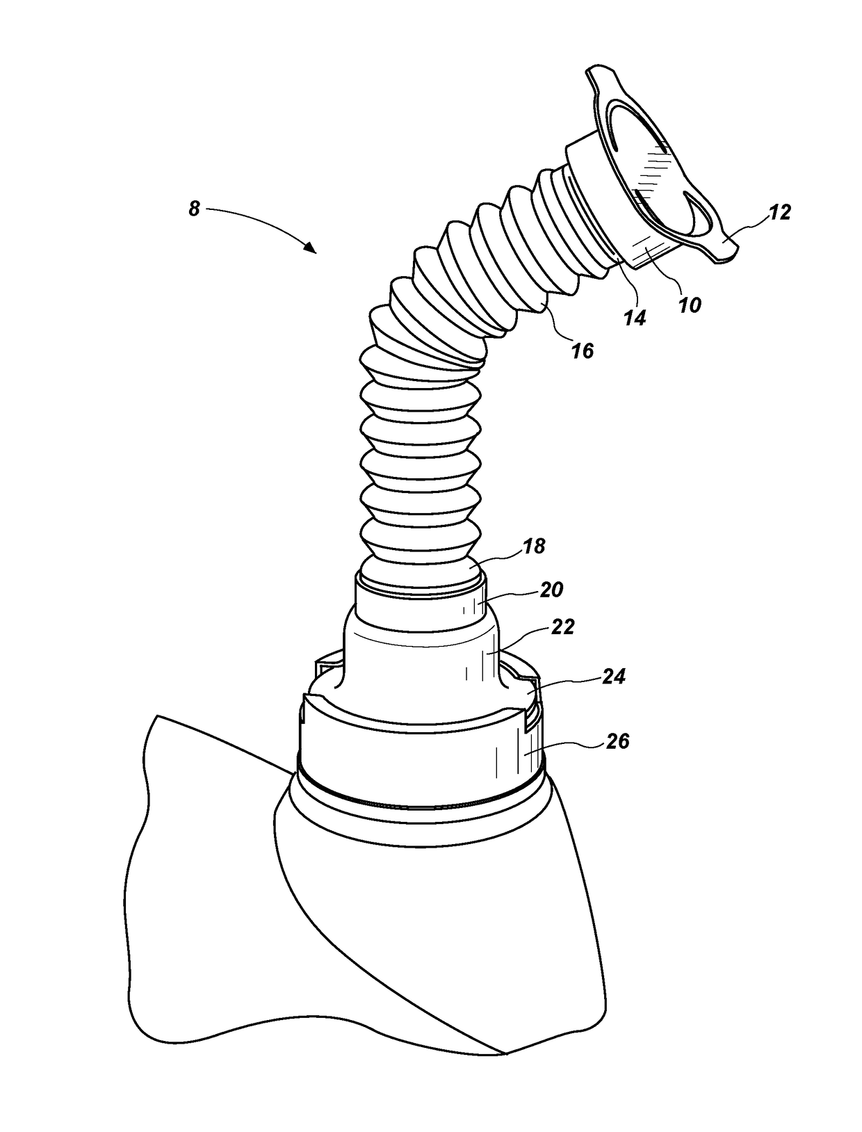 Pull-out expandable contractible pour spout cartridge insert for liquid container openings