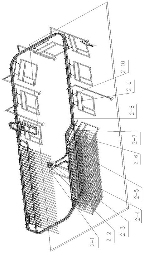 Automatic suspension chain spraying assembly line