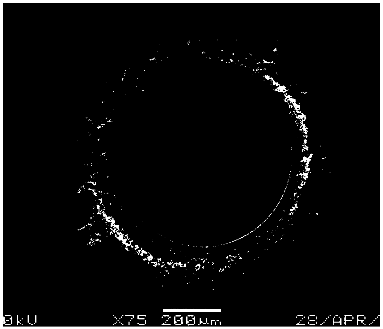 One-step formed hollow fiber nanofiltration membrane filament and preparation method thereof