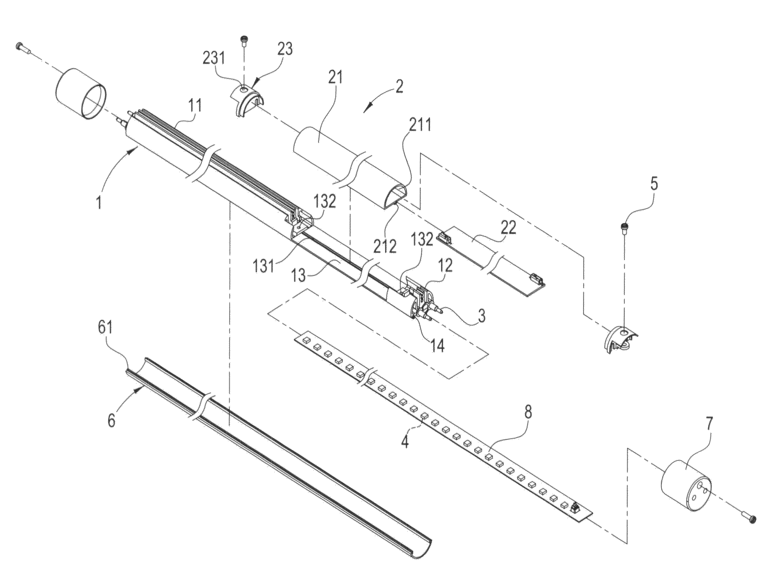 Structure of light tube