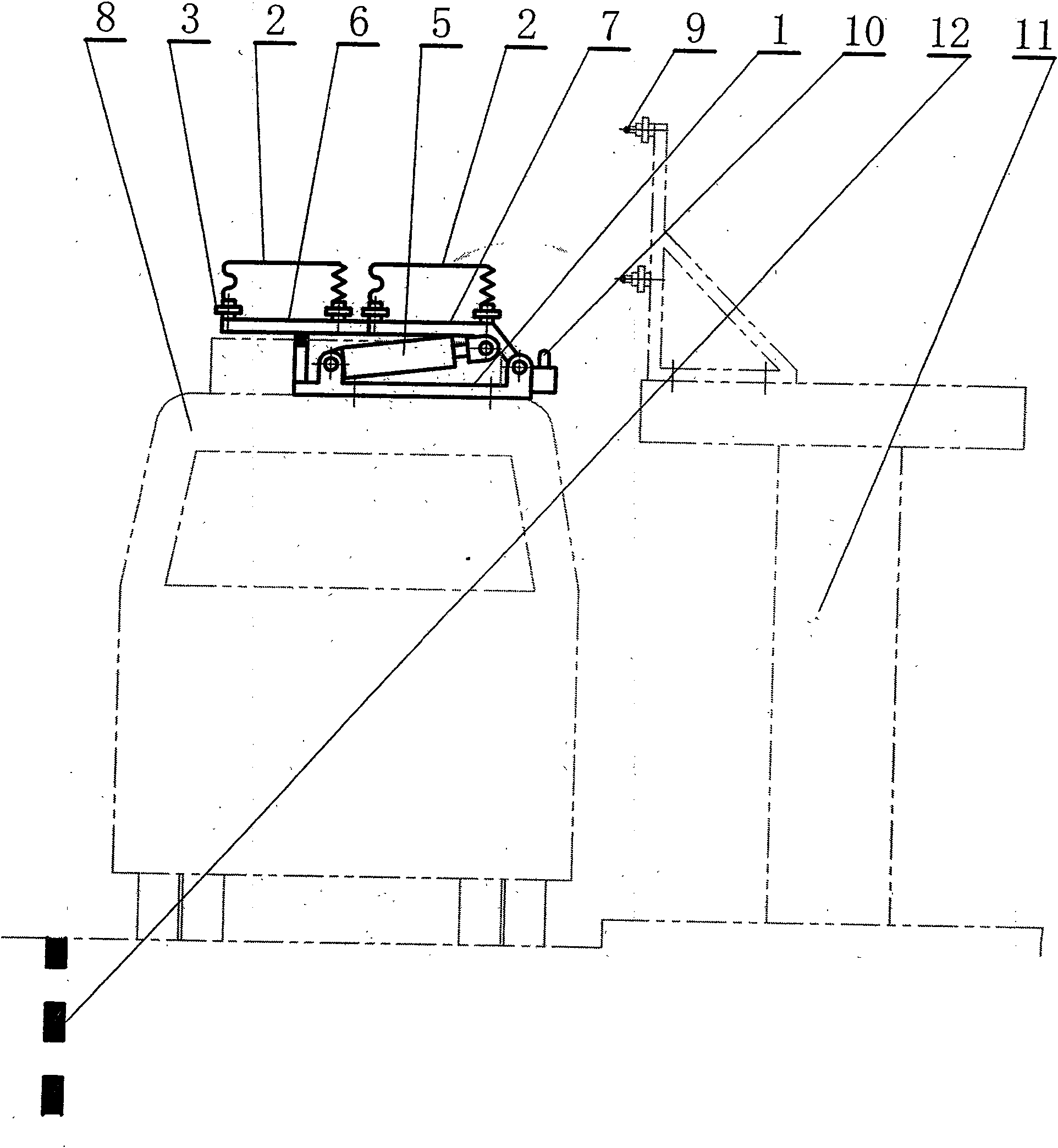 Double-pole type segregated rotation power-receiving type trolley-pole in transverse and lateral direction