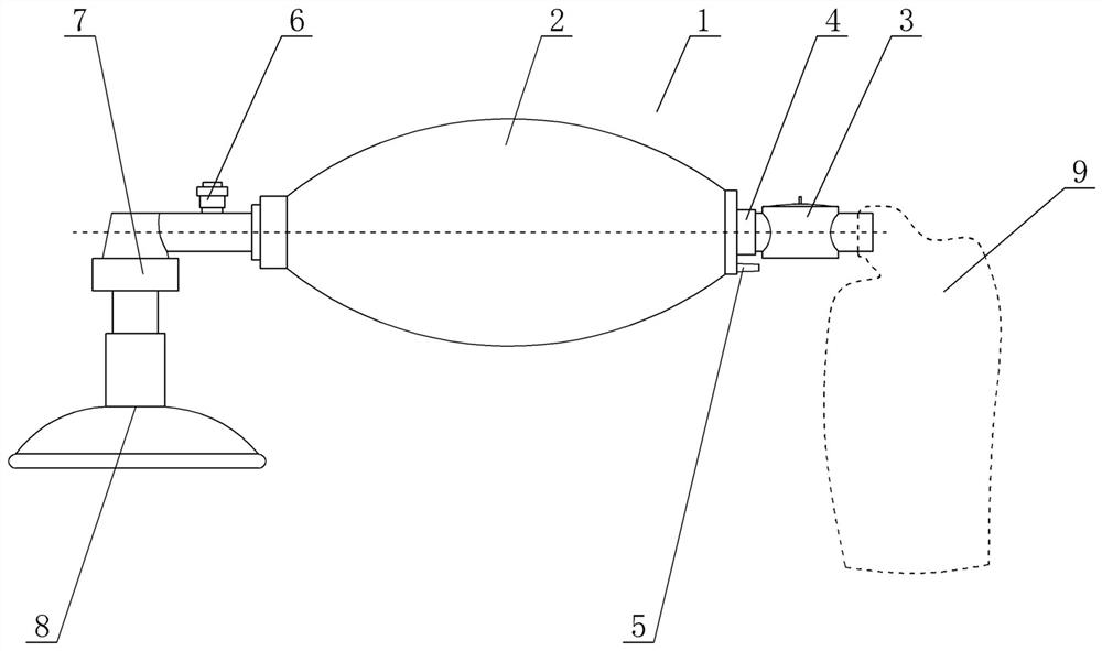 Simple air bag respirator driving device